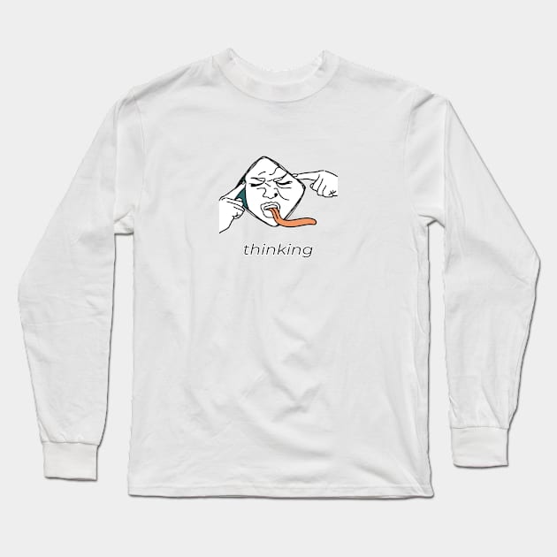 thinking Long Sleeve T-Shirt by sabada